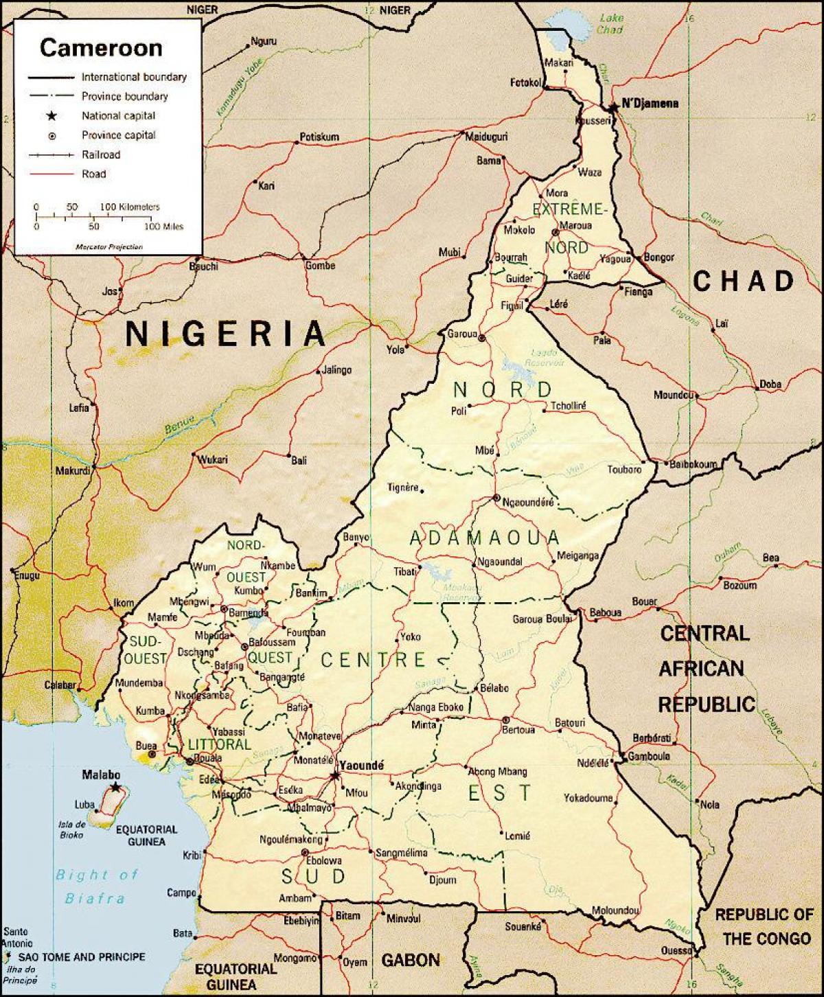 Kamerun haritası 