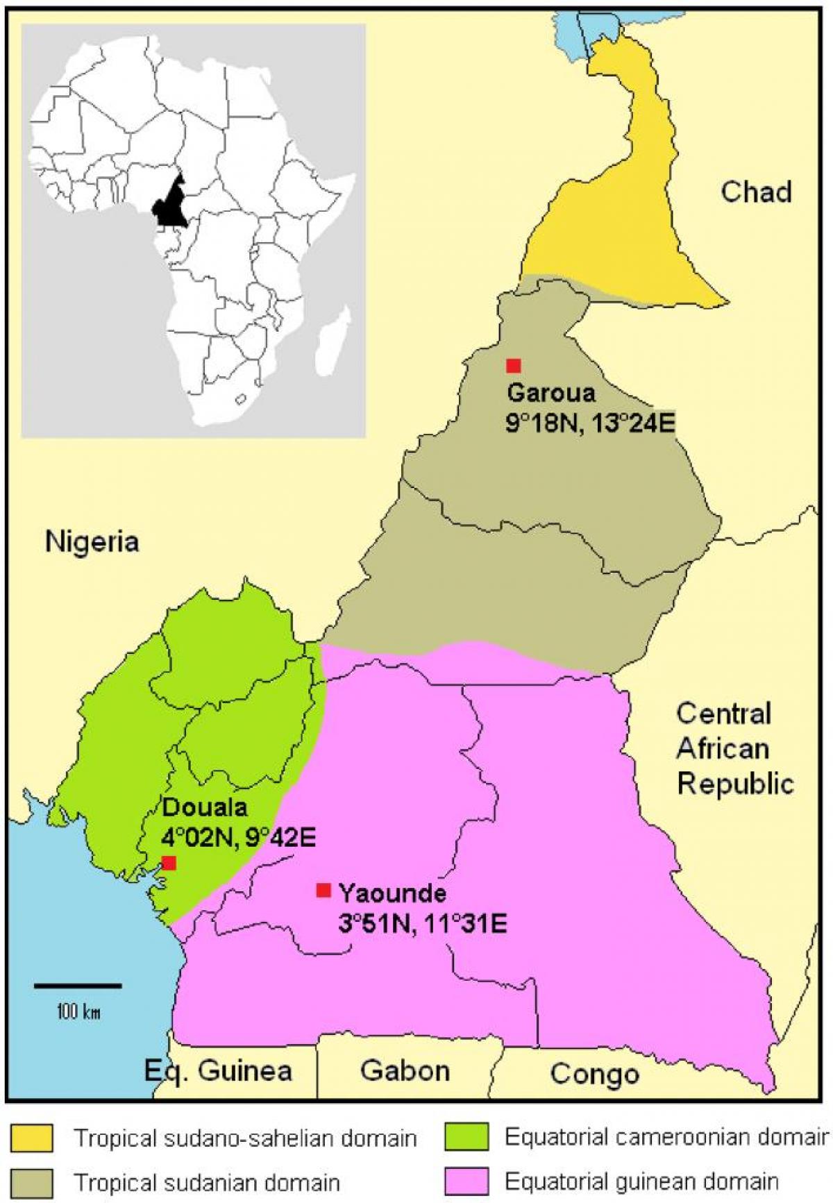 Kamerun haritası iklim