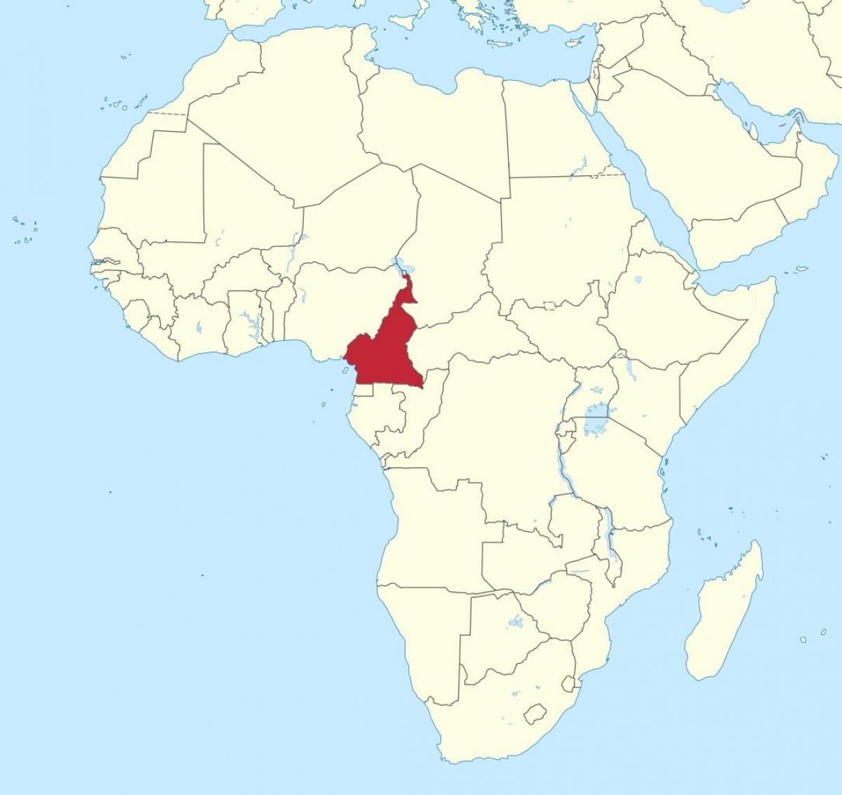 Kamerun Batı Afrika haritası 