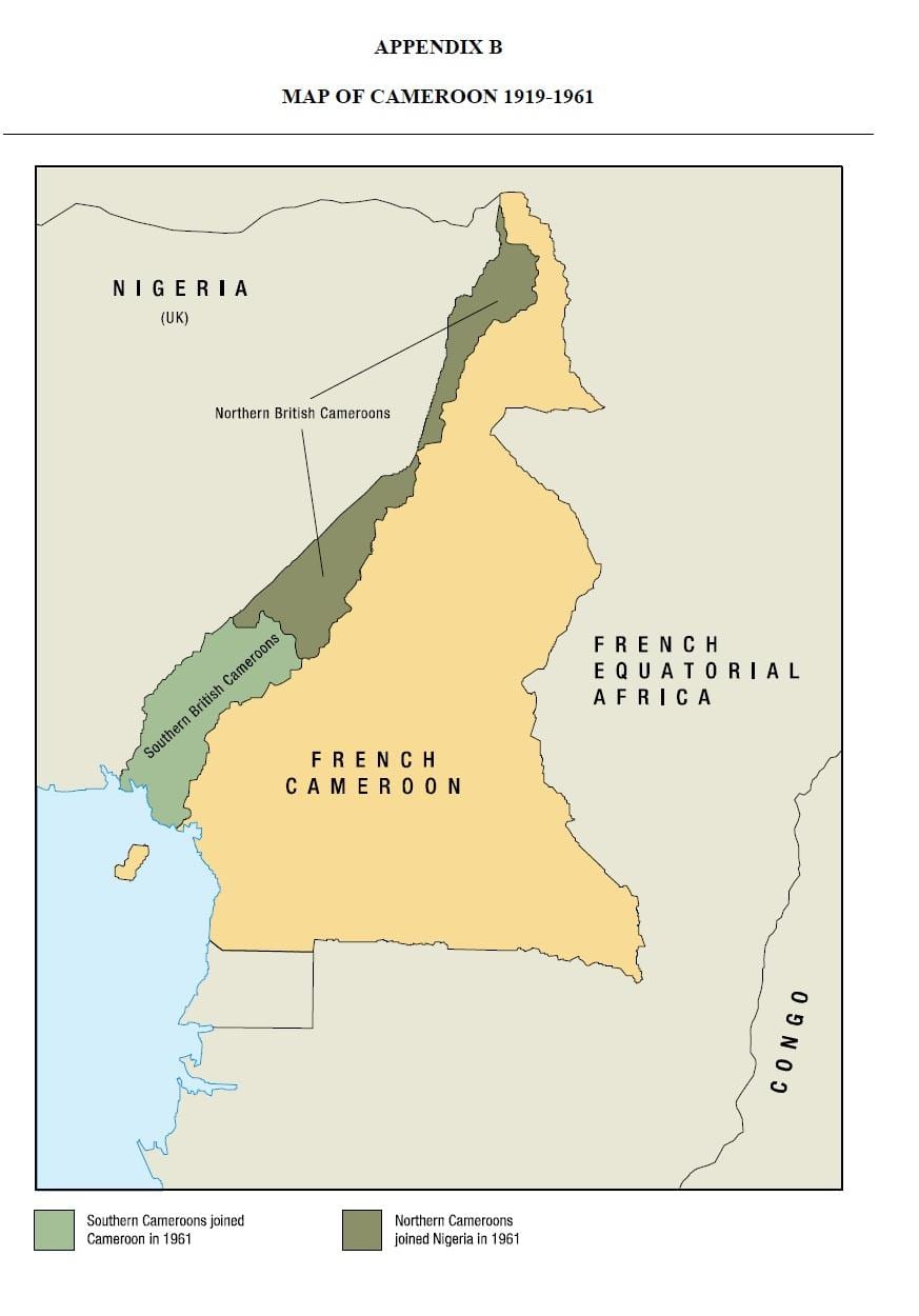 Kamerun uno devlet haritası 