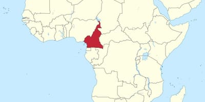 Kamerun Batı Afrika haritası 