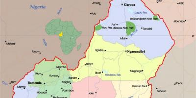Şehirler ile Kamerun göster 